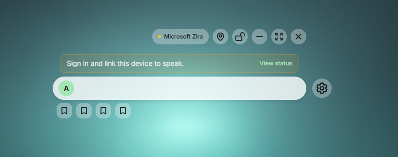The SylphSpeak main input screen with controls near the input bar.