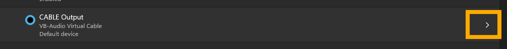 Windows sound settings showing virtual mic input options.