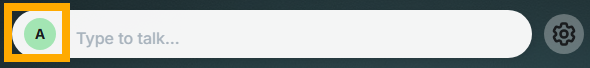 SylphSpeak input bar showing the active route icon.