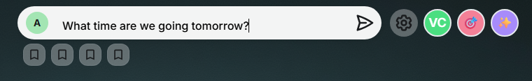 SylphSpeak input bar with a stashed message inserted.
