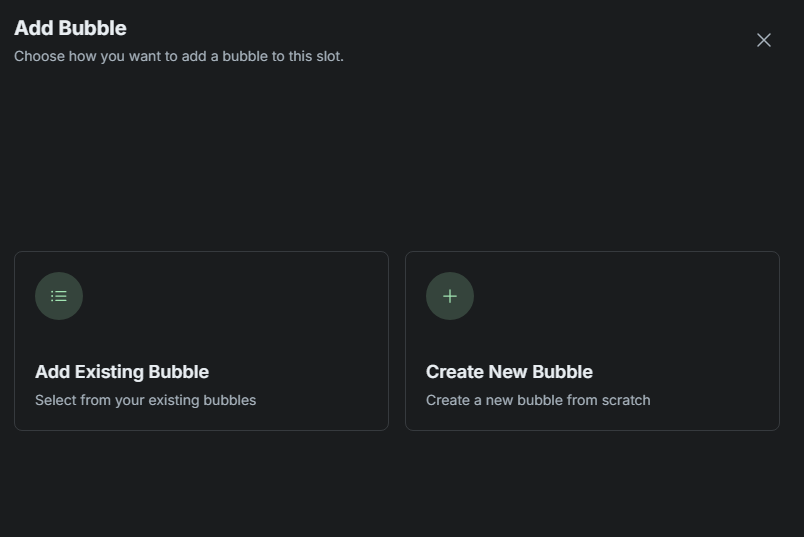 SylphSpeak loadout table with an add button for adding a bubble.