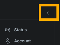 SylphSpeak config panel with the collapse menu arrow.