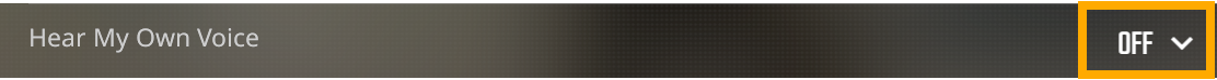 Counter-Strike 2 Voice settings showing Hear My Own Voice.