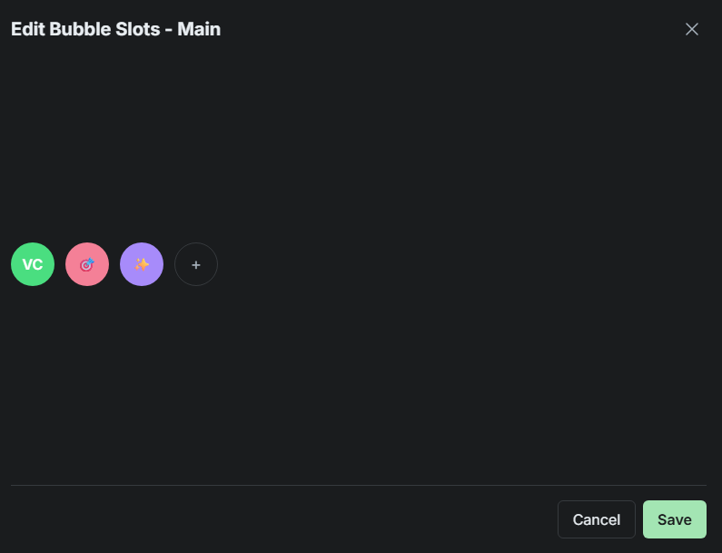 SylphSpeak expanded loadout view for rearranging bubbles.
